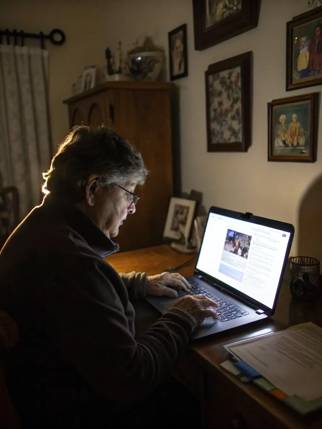 An image of a retired individual learning a new skill, such as coding or a new language, showcasing the 'Develop' phase.