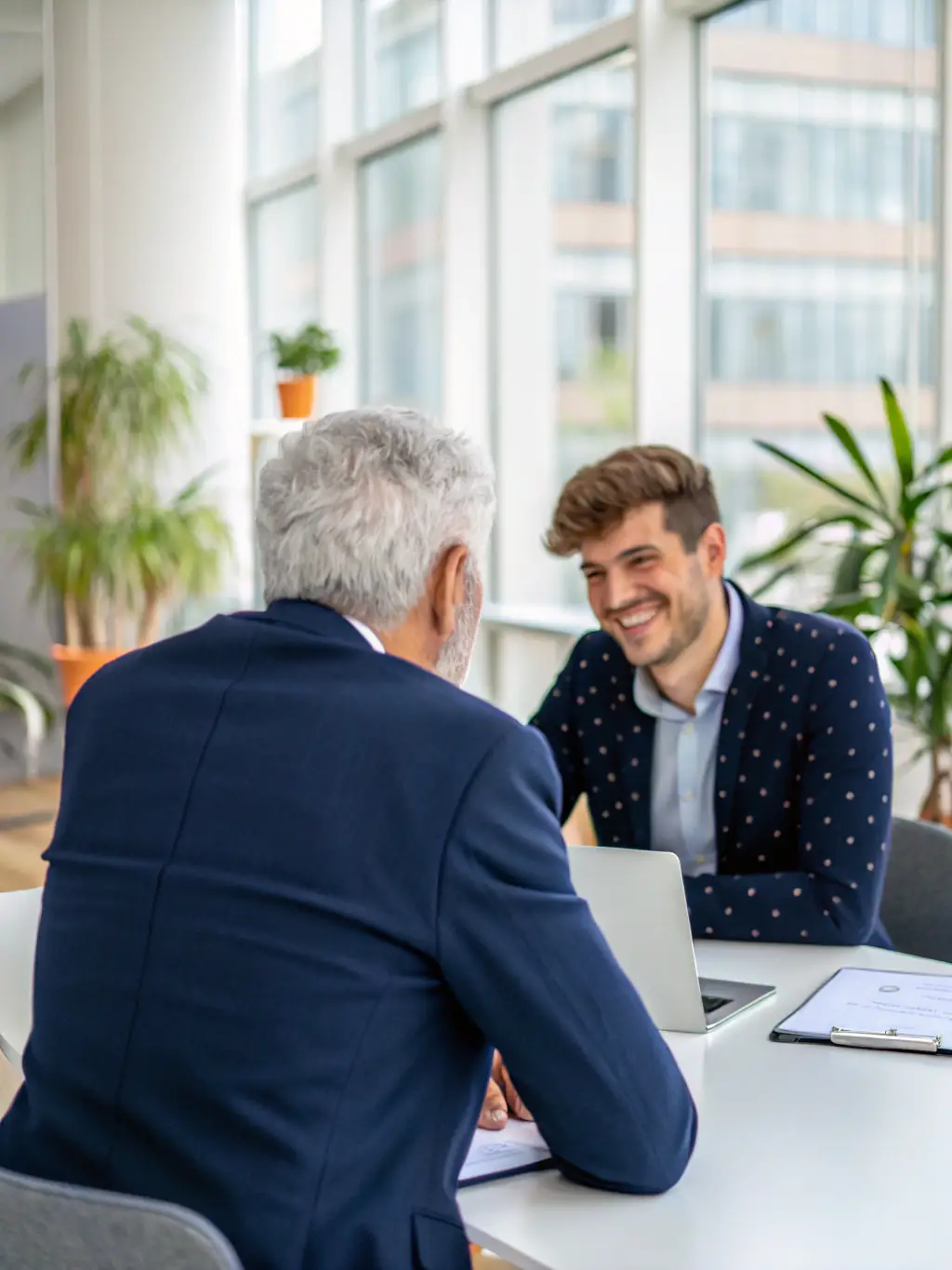 A retired individual presenting a project or sharing their expertise, illustrating the 'Deliver' phase and making an impact.