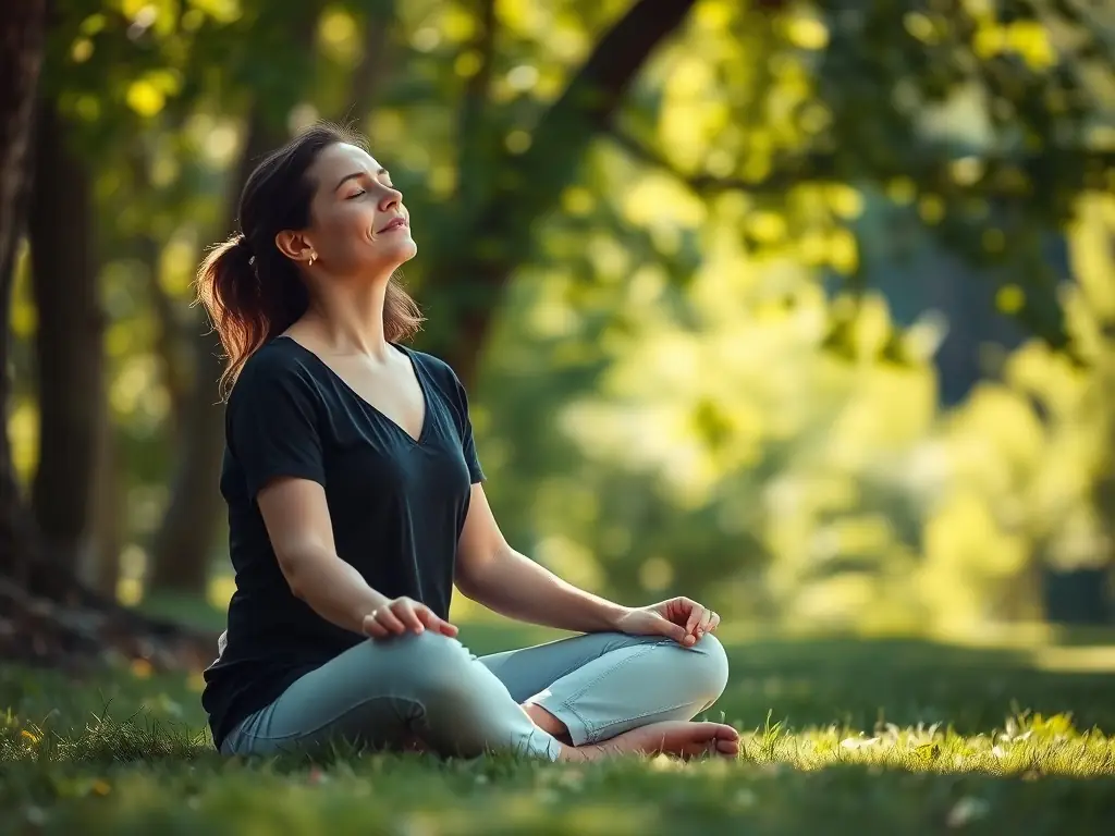 An individual reflecting during a mindfulness exercise, symbolizing the personal growth and clarity gained through Divergent Training's guided mindfulness and peer brainstorming sessions.