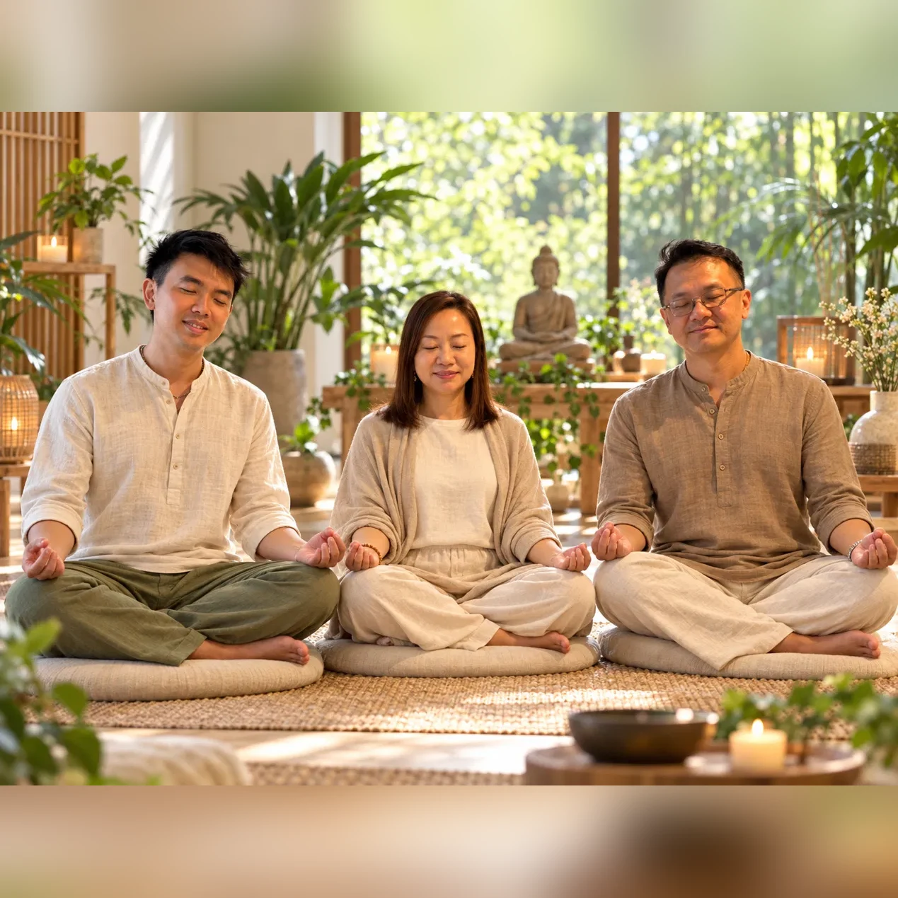 Ronald Soh and the Divergent Entrepreneur Academy founders meditating together